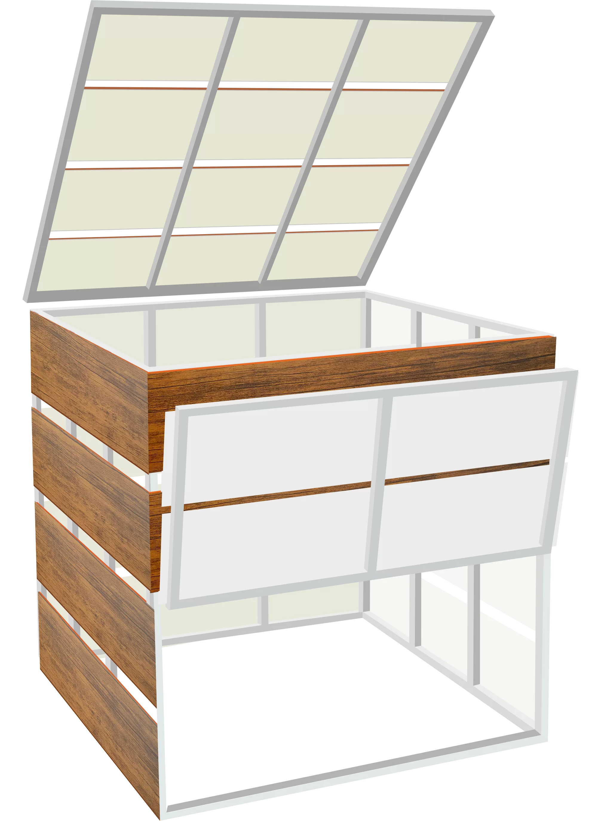 Компостер с имитацией дерева `Дуб Антик`